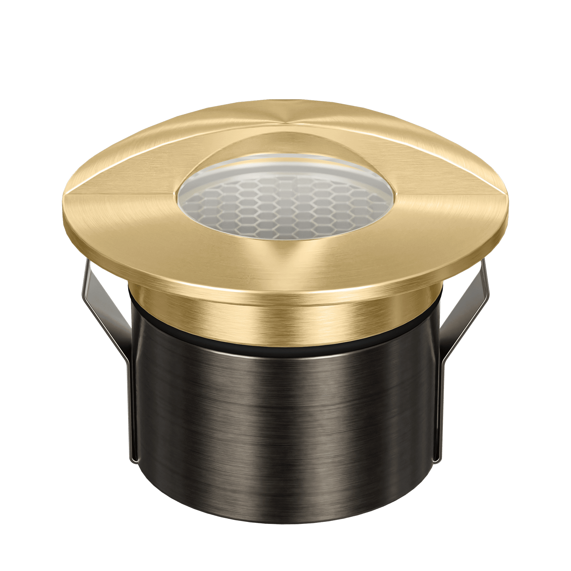 Domus Emit 85mm TRIO LED Inground Deck Light — Antique Brass, Black, White, Brushed Brass or Stainless Steel - Mases LightingDomus Lighting