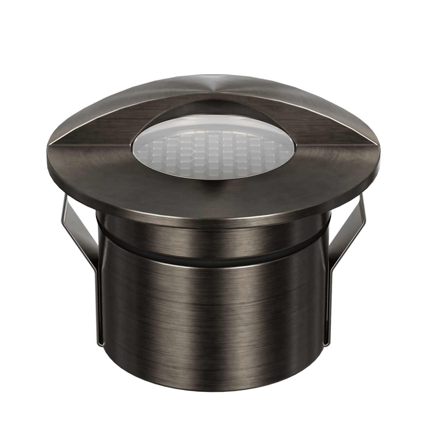 Domus Emit 85mm TRIO LED Inground Deck Light — Antique Brass, Black, White, Brushed Brass or Stainless Steel - Mases LightingDomus Lighting