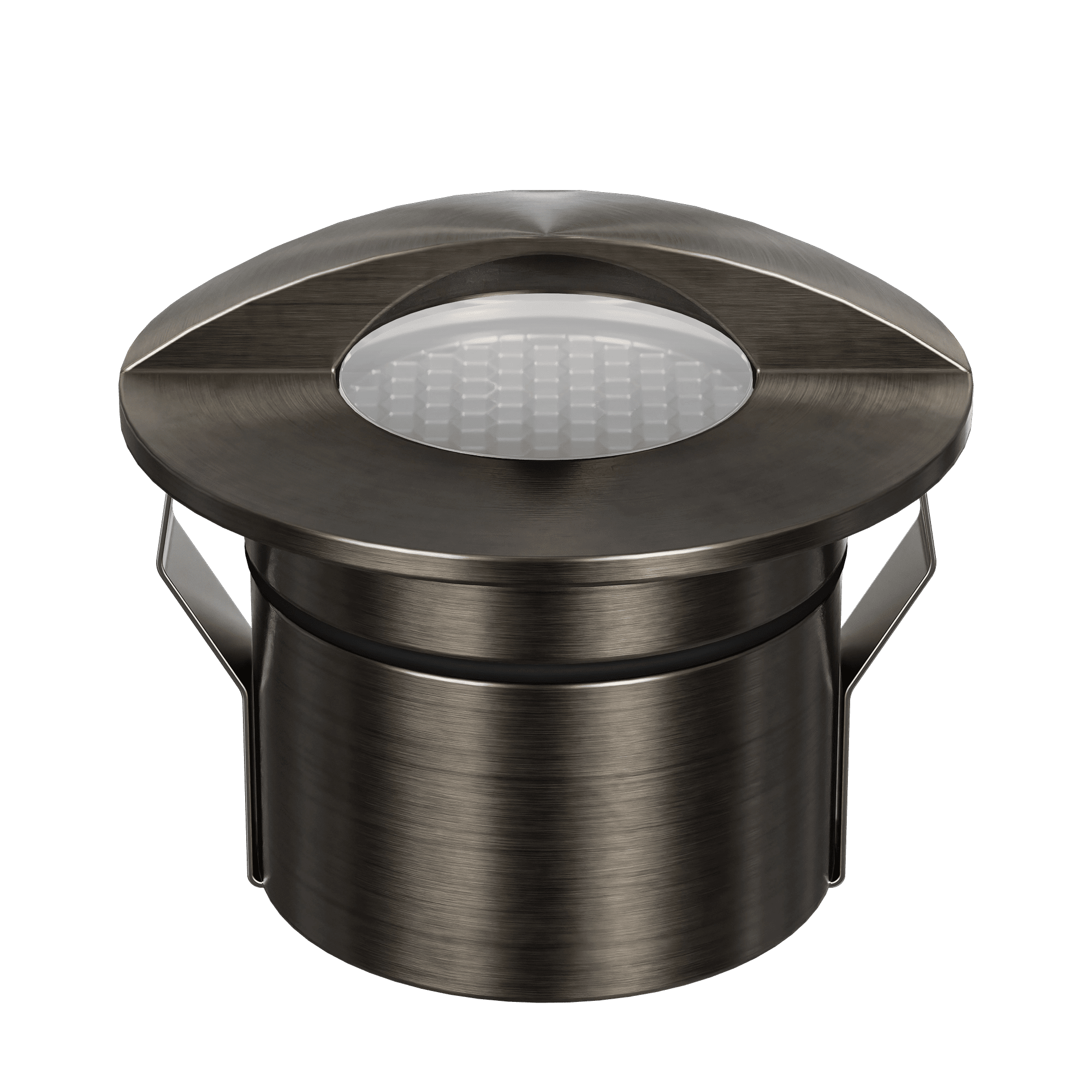 Domus Emit 85mm TRIO LED Inground Deck Light — Antique Brass, Black, White, Brushed Brass or Stainless Steel - Mases LightingDomus Lighting