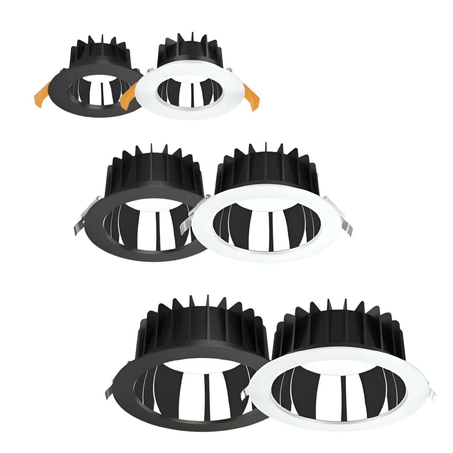 Domus EXPO - TRIO/DALI 10W- 25W- 35W Low Glare Recessed LED Tricolour IP44 Downlight - Black/White - Mases LightingDomus