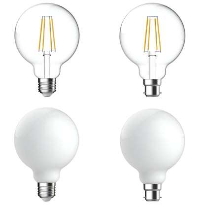 Domus G95 7.2W Dimmable Led Filament Lamp Clear/Frost 240V - B22/E27 - Mases LightingDomus
