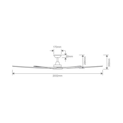 Domus GLIDE 80 INCH DC 5 BLADE CEILING FAN - Mases LightingDomus