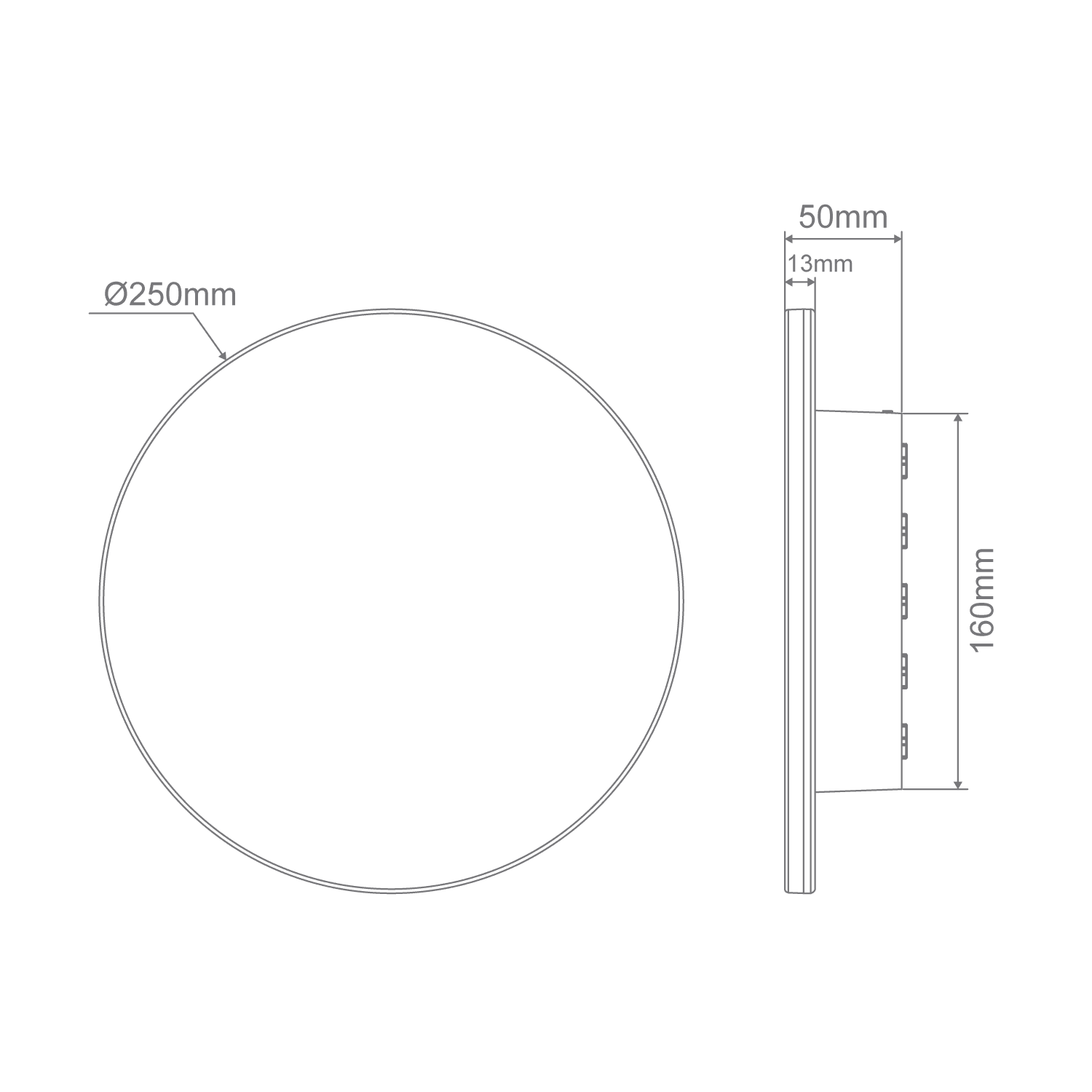 Domus Halo Round Indirect Exterior LED Wall Light Tri-Colour IP65 - Black or White - Mases LightingDomus Lighting