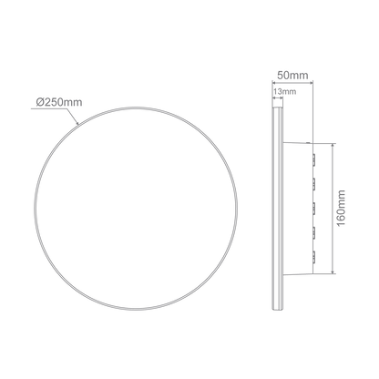 Domus Halo Round Indirect Exterior LED Wall Light Tri-Colour IP65 - Black or White - Mases LightingDomus Lighting