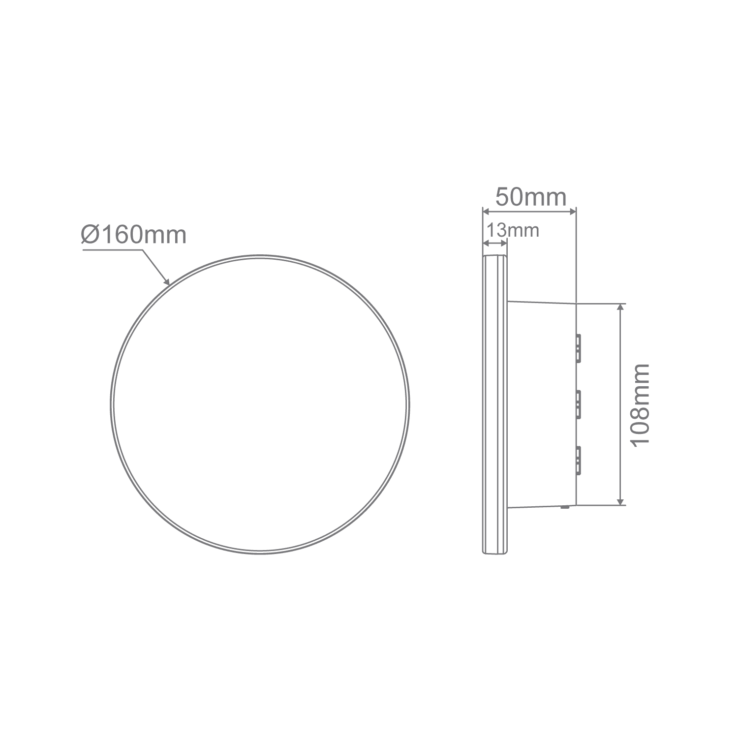 Domus Halo Round Indirect Exterior LED Wall Light Tri-Colour IP65 - Black or White - Mases LightingDomus Lighting