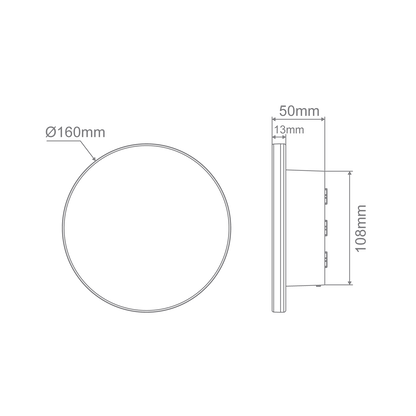 Domus Halo Round Indirect Exterior LED Wall Light Tri-Colour IP65 - Black or White - Mases LightingDomus Lighting