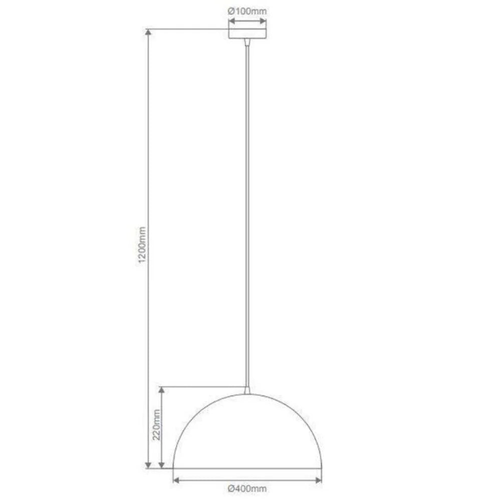 Domus LUNA - 400 Luna 400mm E27 240V Metal Pendant Light - Mases LightingDomus