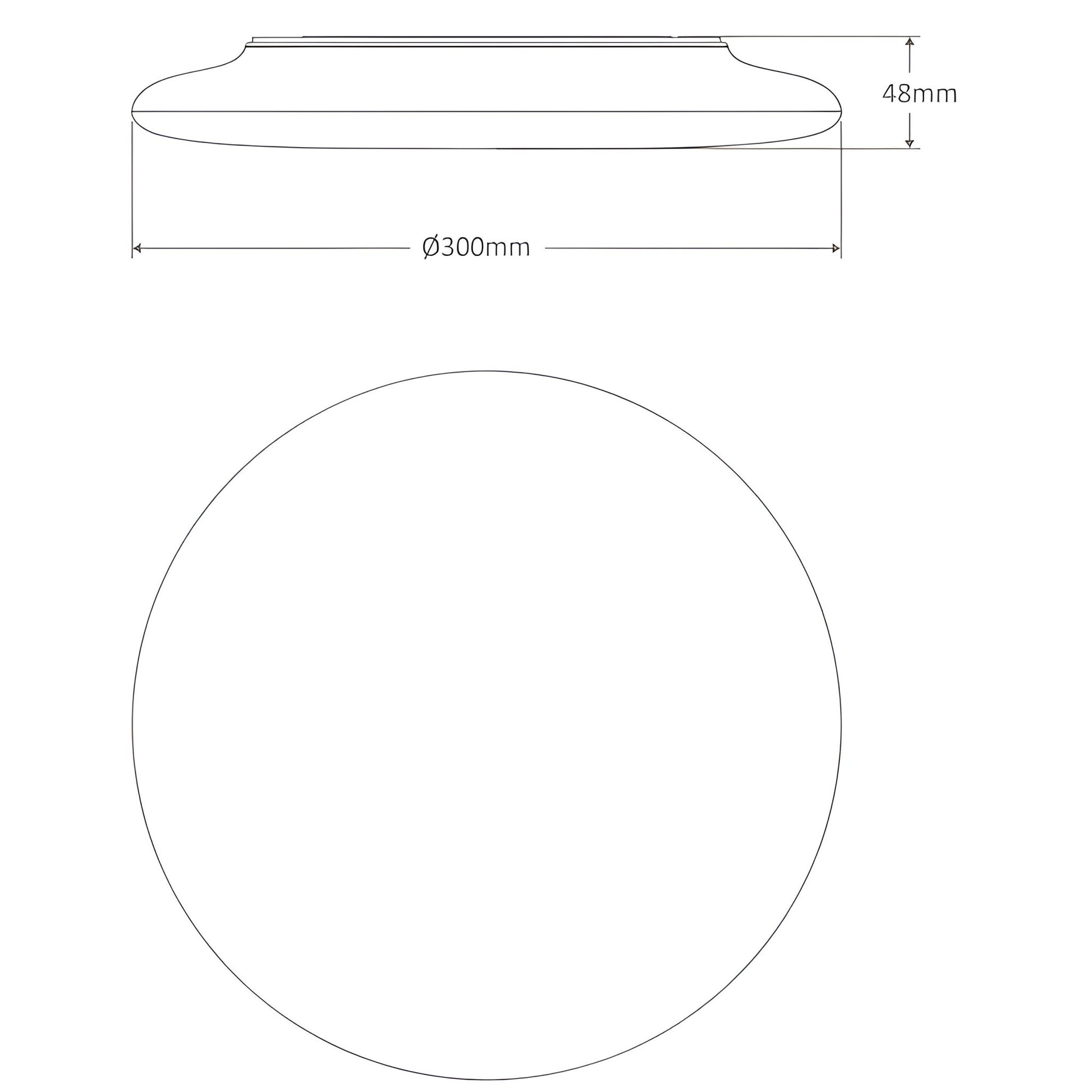 Domus MONDO - 20W/30W Round Tricolour Slimline Switchable IP44 LED Ceiling Light - Mases LightingDomus