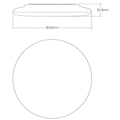 Domus MONDO - 20W/30W Round Tricolour Slimline Switchable IP44 LED Ceiling Light - Mases LightingDomus