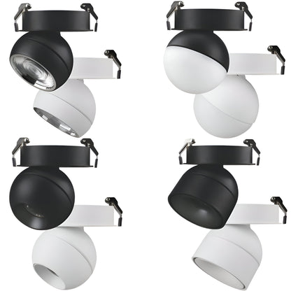 Domus MOON-REC - 6/9W LED Power/Tri-Colour Switchable Dimmable Semi-Recessed Downlight - Mases LightingDomus