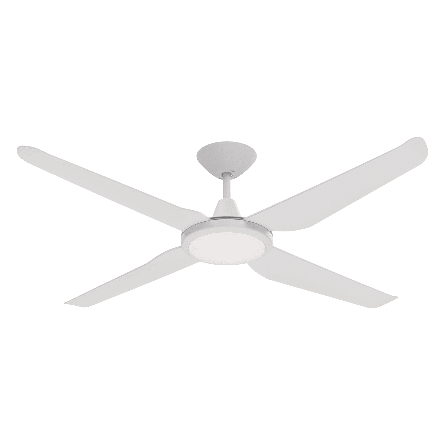 Domus Motion 52" Coastal Indoor/Outdoor Ceiling Fan with Remote & 18W Dimmable CCT LED Light | White or Black - Mases LightingDomus