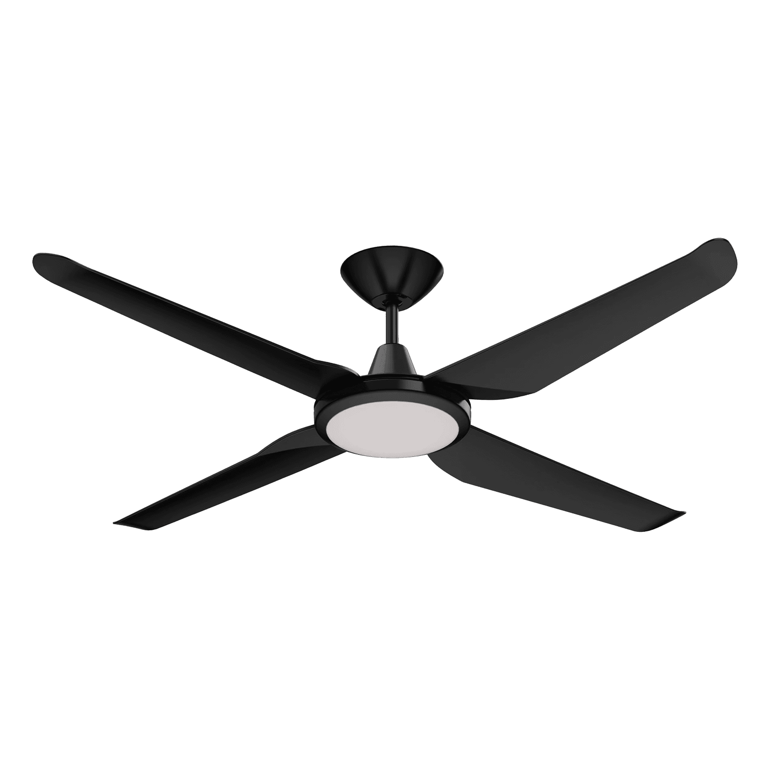 Domus Motion 52" Coastal Indoor/Outdoor Ceiling Fan with Remote & 18W Dimmable CCT LED Light | White or Black - Mases LightingDomus