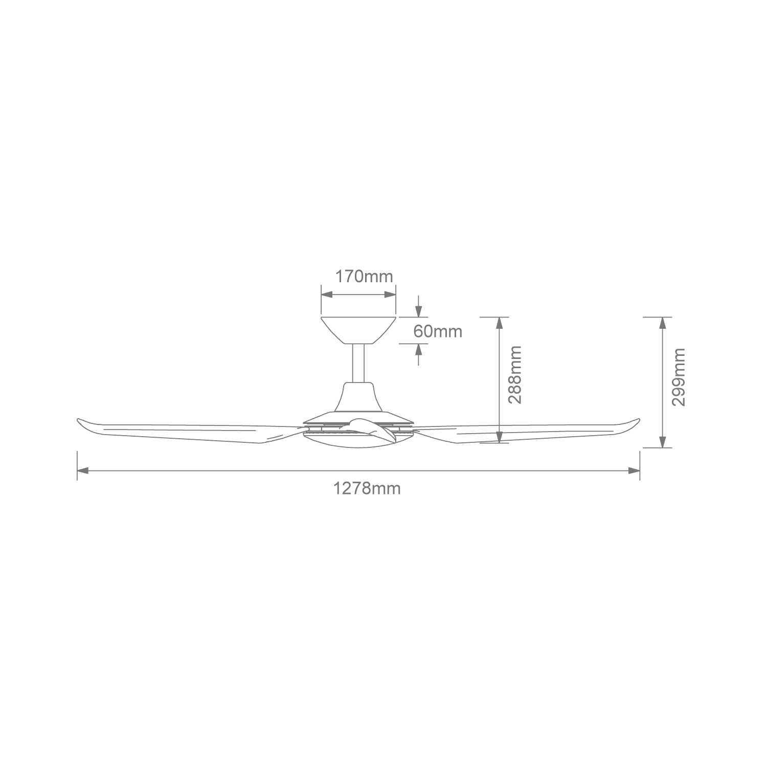 Domus Motion 52" Coastal Indoor/Outdoor Ceiling Fan with Remote | White or Black