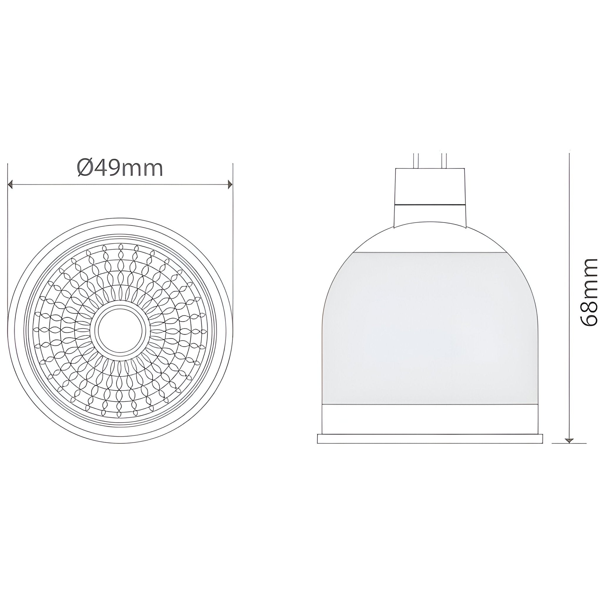 Domus MR16-ML - 6W LED 12V DC Dimmable MR16 Shape Globe 5000K - Driver Required