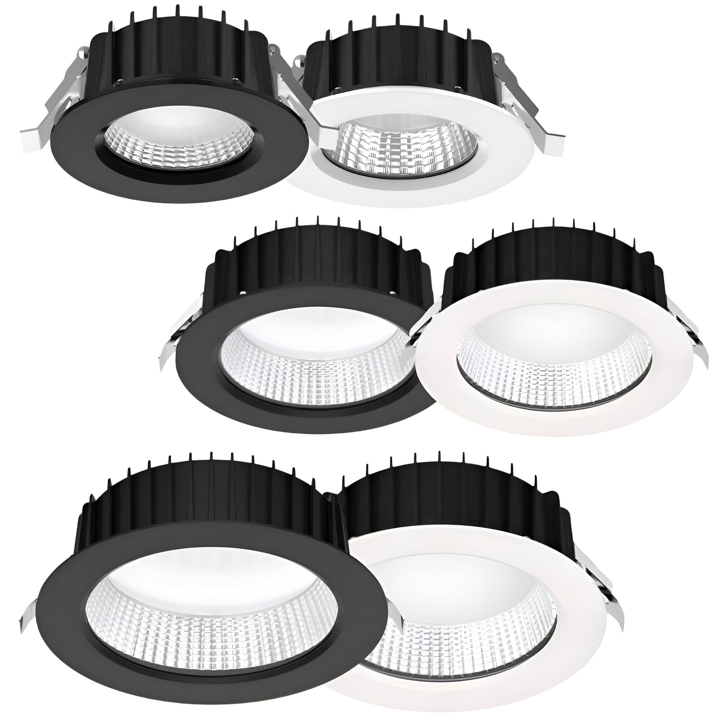 Domus NEO-PRO Round TRIO/DALI 13W, 25W, 35W Recessed Dimmable LED Tricolour IP65 Downlight - Black/White - Mases LightingDomus