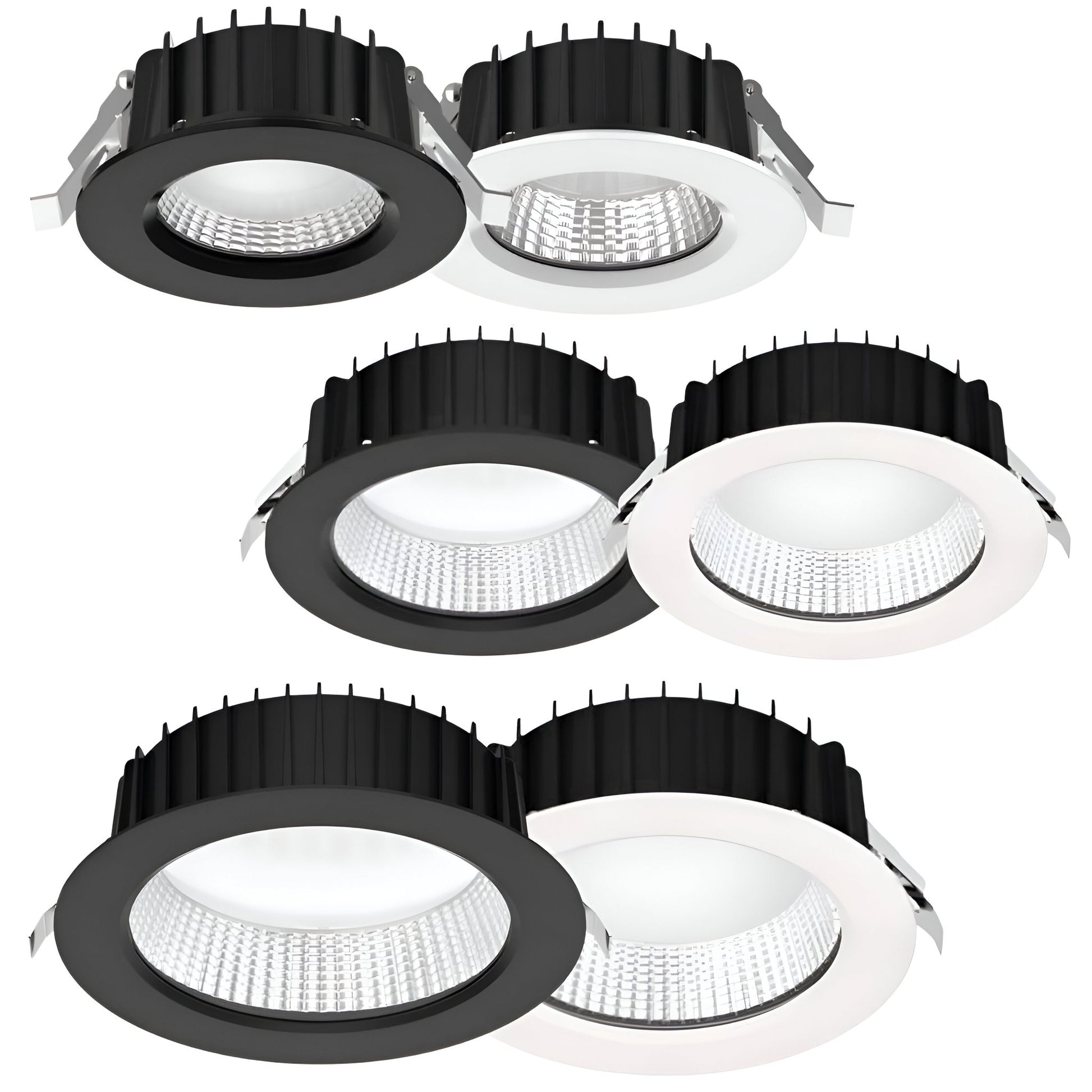 Domus NEO-PRO Round TRIO/DALI 13W, 25W, 35W Recessed Dimmable LED Tricolour IP65 Downlight - Black/White - Mases LightingDomus