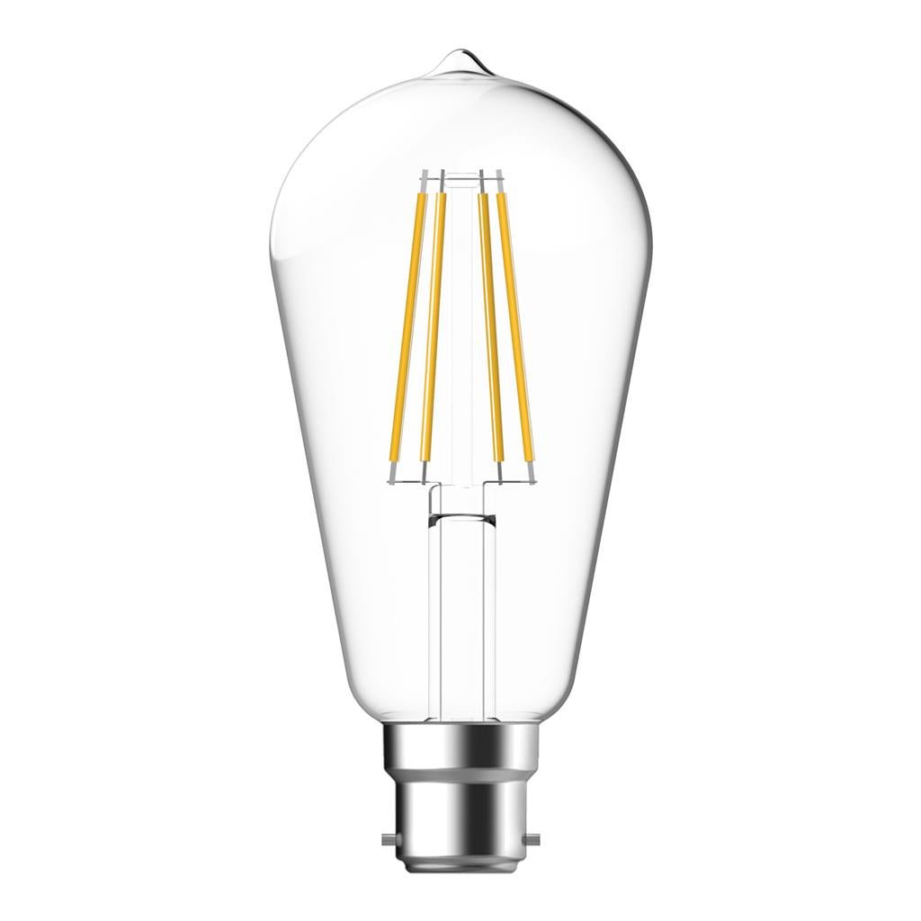 Domus PEAR 7.2W Dimmable Led Filament Lamp Clear 240V - B22/E27 - Mases LightingDomus