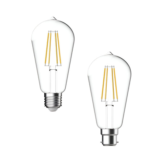 Domus PEAR 7.2W Dimmable Led Filament Lamp Clear 240V - B22/E27 - Mases LightingDomus