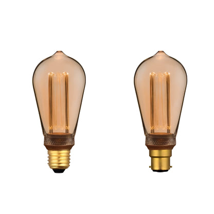 Domus PEAR RETRO 3.5W Led Filament Lamp Dimmable 240V - B22/E27 - Mases LightingDomus