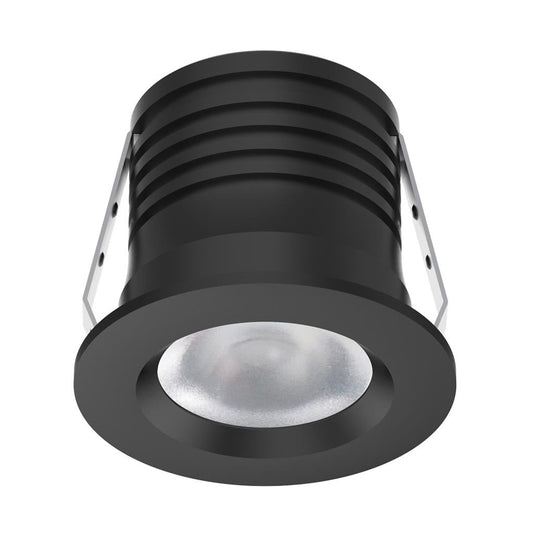 Domus Pico-3 Mini TRIO/DALI Round 3W Dimmable Led Fixed/Tiltable Tricolour Downlight- Black/White - Mases LightingDomus