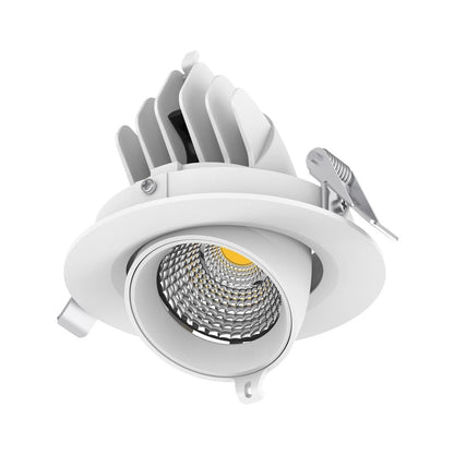 Domus SCOOP-13 Round 13W Adjustable LED Dimmable Downlight- Black/White - Mases LightingDomus