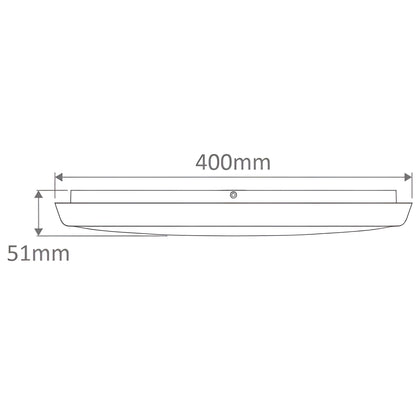 Domus SOLAR - 15W/25W/35W Round Tricolour Slimline Switchable IP44 LED Ceiling Light - Mases LightingDomus