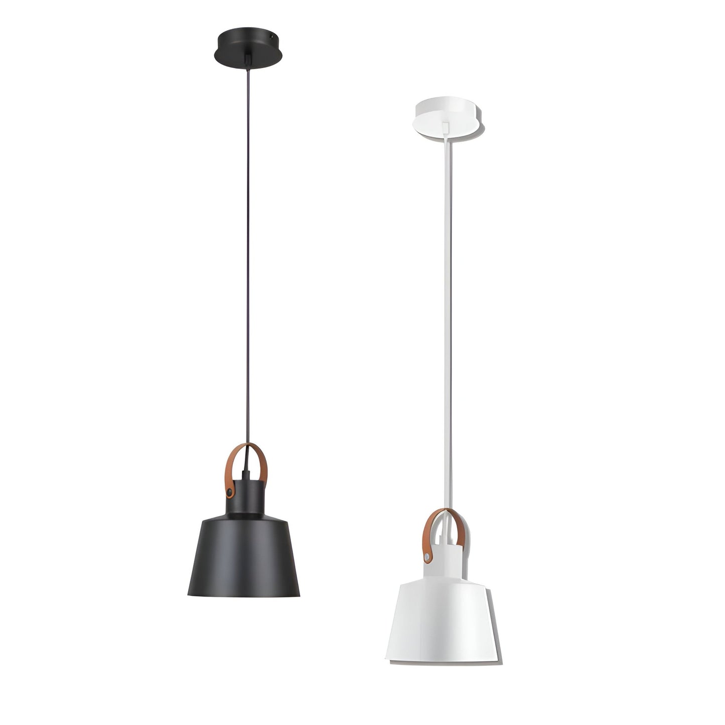 Domus STRAP-PDT Pendant Light 1 X E27 240V - Matt Black or Matt White - Mases LightingDomus
