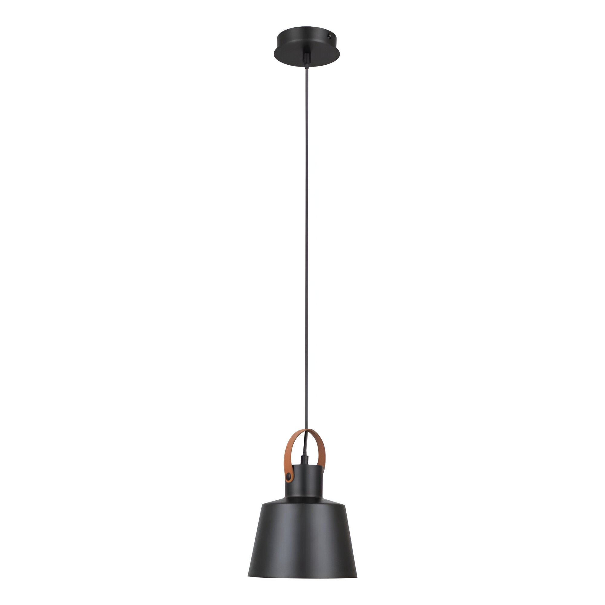 Domus STRAP-PDT Pendant Light 1 X E27 240V - Matt Black or Matt White