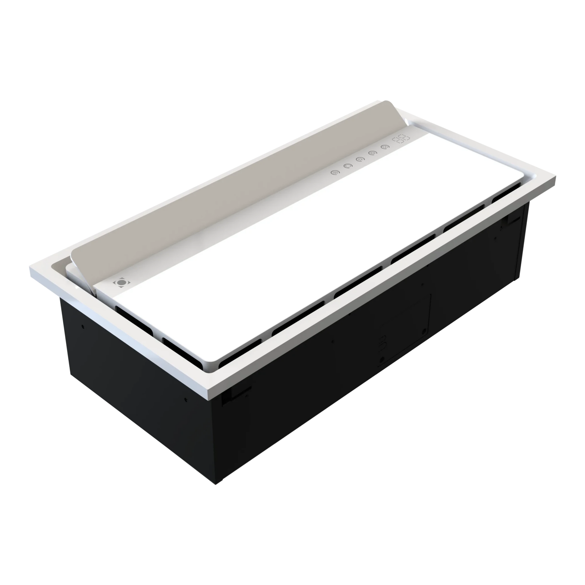 Domus Stream 6 in 1 Premium Slimline Bathroom Heater, Exhaust Fan & Light White - Mases LightingDomus Lighting
