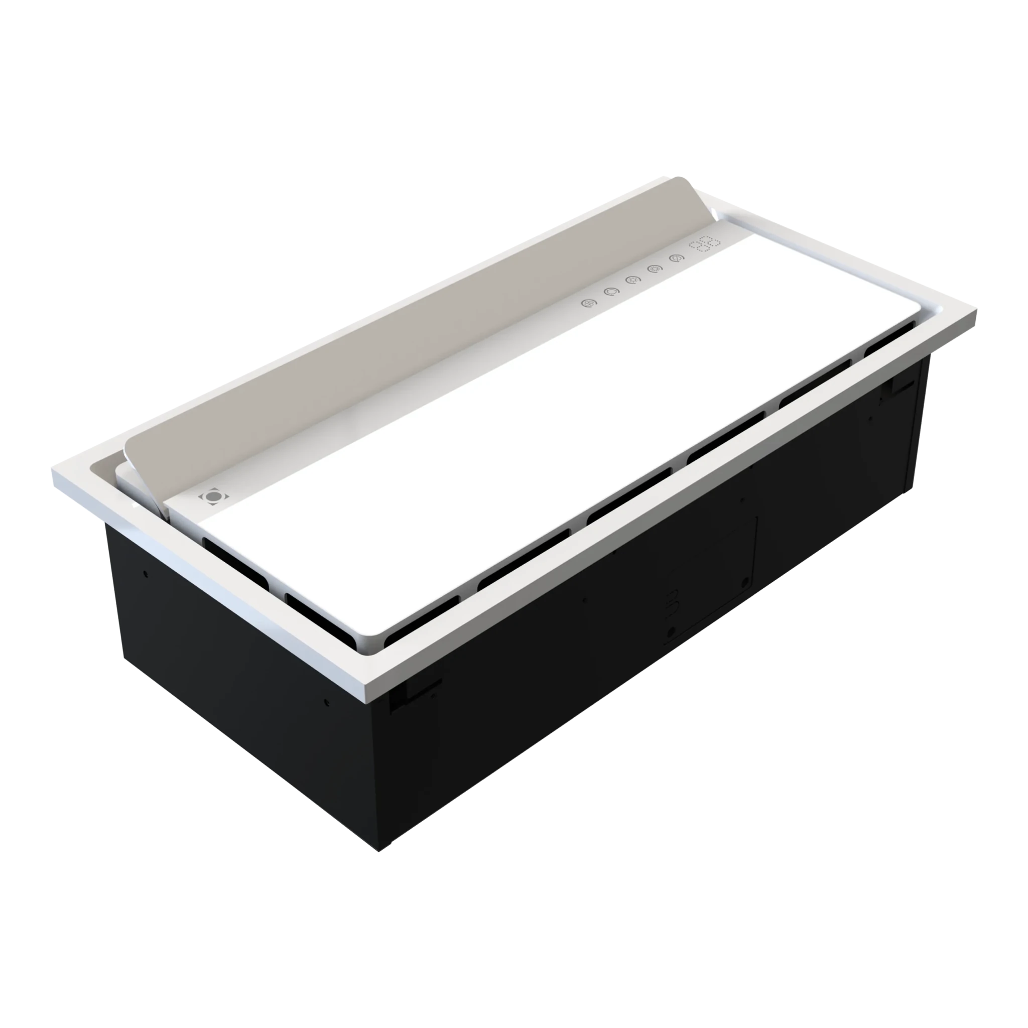 Domus Stream 6 in 1 Premium Slimline Bathroom Heater, Exhaust Fan & Light White - Mases LightingDomus Lighting