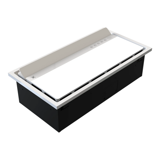Domus Stream 6 in 1 Premium Slimline Bathroom Heater, Exhaust Fan & Light White - Mases LightingDomus Lighting