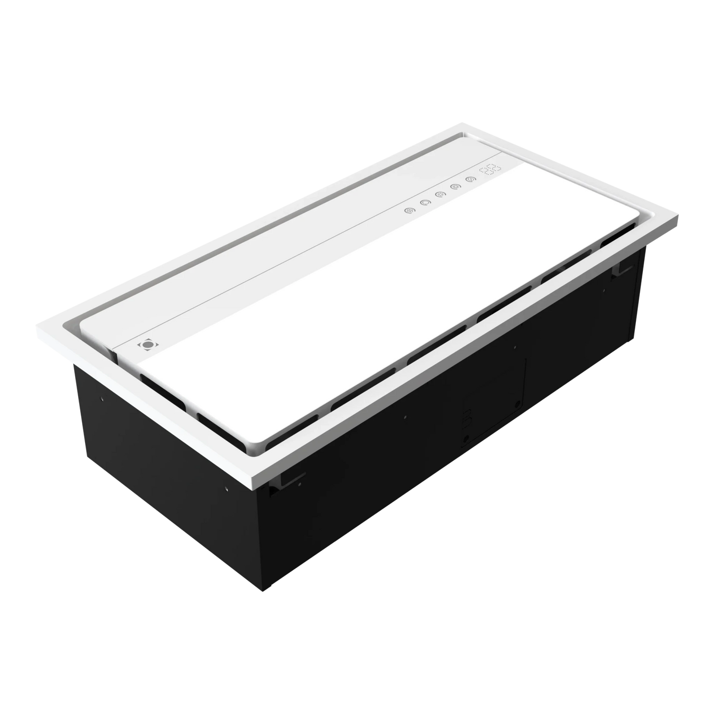 Domus Stream 6 in 1 Premium Slimline Bathroom Heater, Exhaust Fan & Light White - Mases LightingDomus Lighting