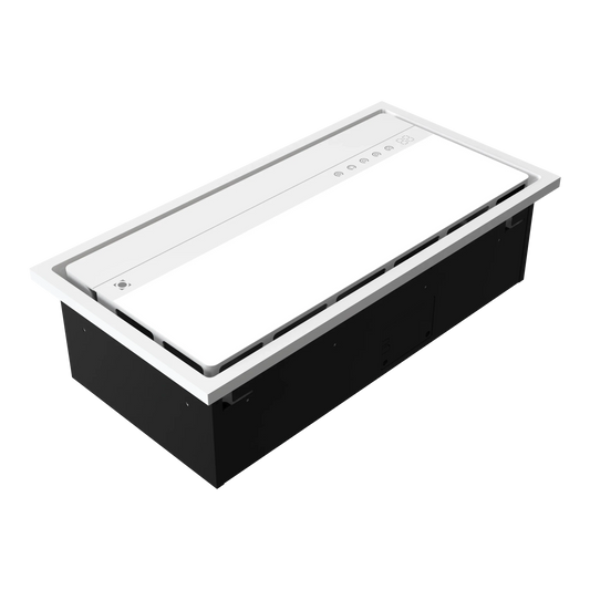 Domus Stream 6 in 1 Premium Slimline Bathroom Heater, Exhaust Fan & Light White - Mases LightingDomus Lighting