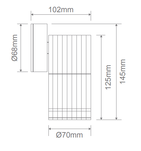 Domus STRIA-1-WB Down Exterior Wall Light - Mases LightingDomus Lighting