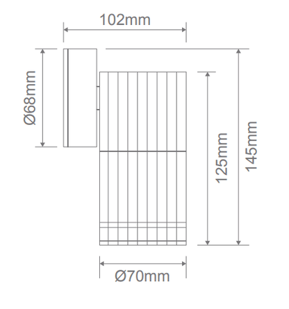 Domus STRIA-1-WB Down Exterior Wall Light - Mases LightingDomus Lighting