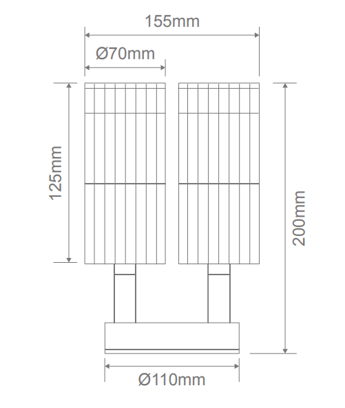 Domus STRIA-2-ADJ Adjustable Exterior Wall Light - Mases LightingDomus Lighting