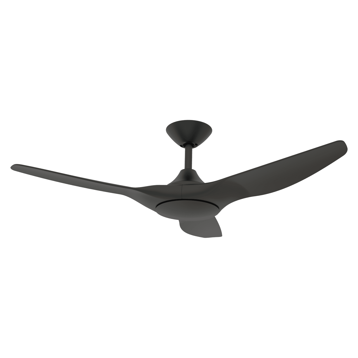 Domus Strike 48" DC Ceiling Fan with Remote | White, White Oak, Black or Black Walnut