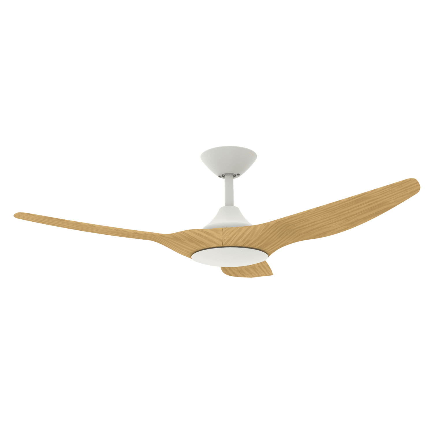 Domus Strike 48" DC Ceiling Fan with Remote | White, White Oak, Black or Black Walnut