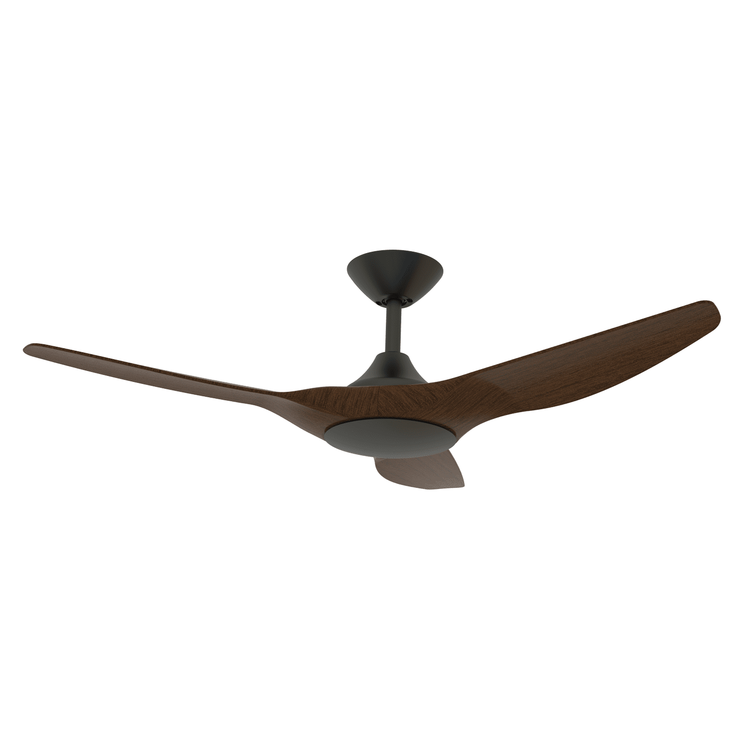 Domus Strike 48" DC Ceiling Fan with Remote | White, White Oak, Black or Black Walnut