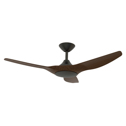 Domus Strike 48" DC Ceiling Fan with Remote | White, White Oak, Black or Black Walnut - Mases LightingDomus
