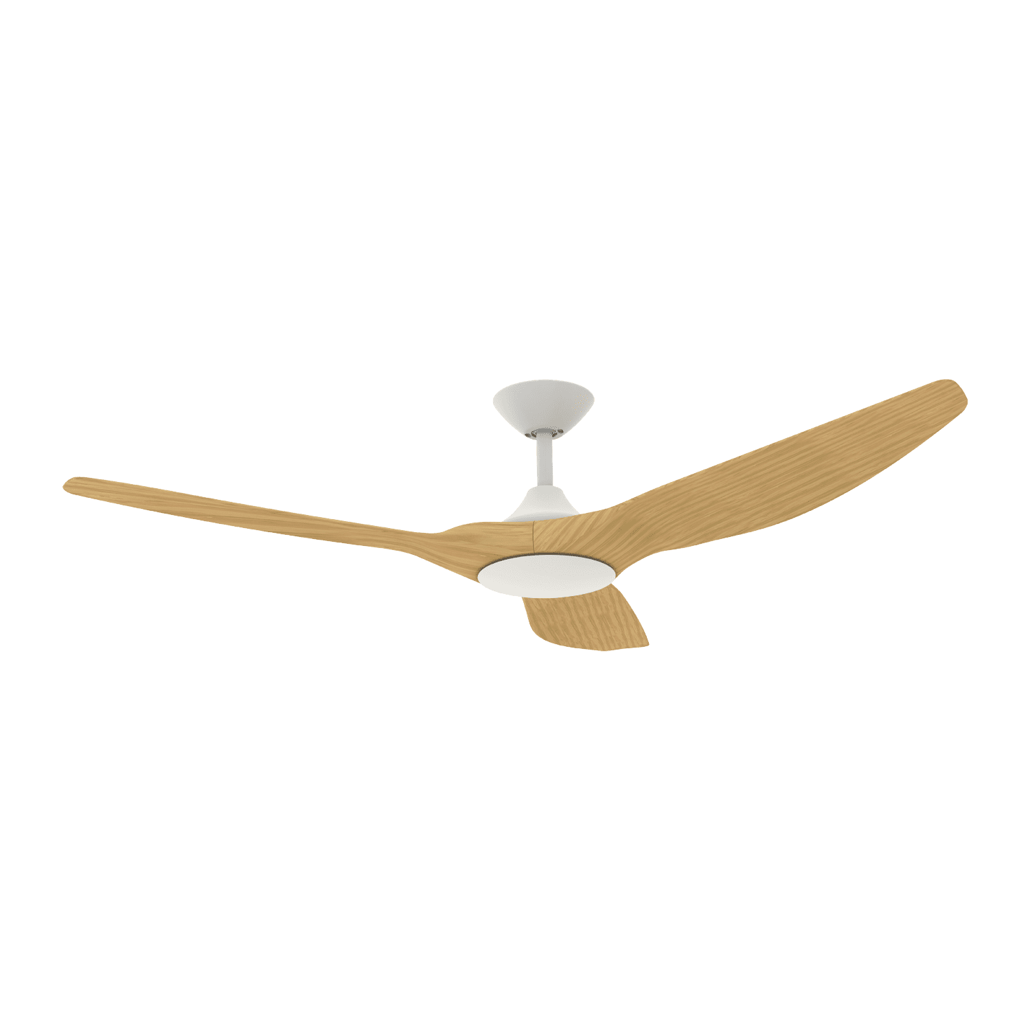 Domus Strike 60" DC Ceiling Fan with Remote | White, White Oak, Black or Black Walnut