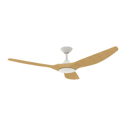 Domus Strike 60" DC Ceiling Fan with Remote | White, White Oak, Black or Black Walnut - Mases LightingDomus