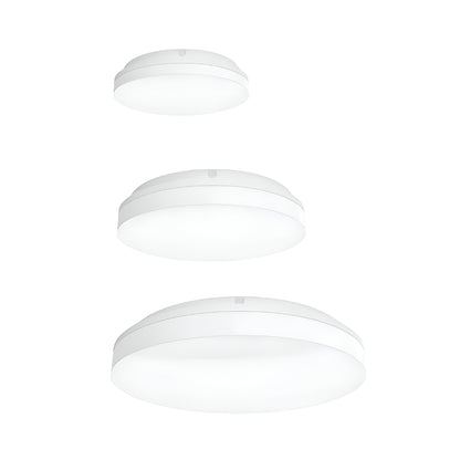 Domus SUNSET 250/300/400mm Roud - 15W/25W/35W LED Tricolour Dimmable IP54 Oyster Light - White - Mases LightingDomus