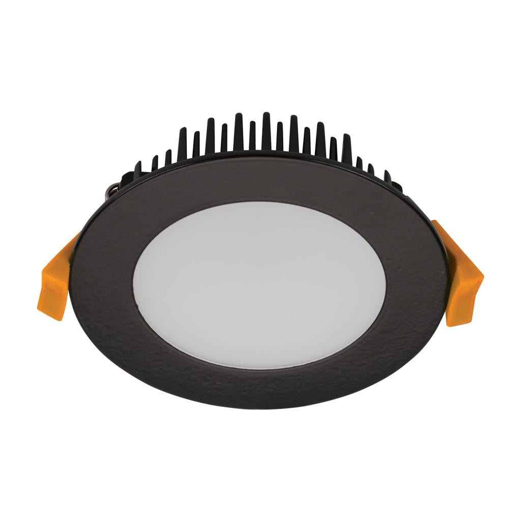 Domus TEK-13 TRIO/DALI 13W Dimmable LED Tricolour IP44 Downlight - Black/White/Satin Chrome - Mases LightingDomus