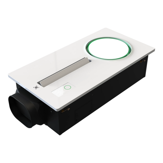 Domus Vivaheat 6 in 1 Premium Slimline Bathroom Heater, Exhaust Fan & Light White - Mases LightingDomus Lighting