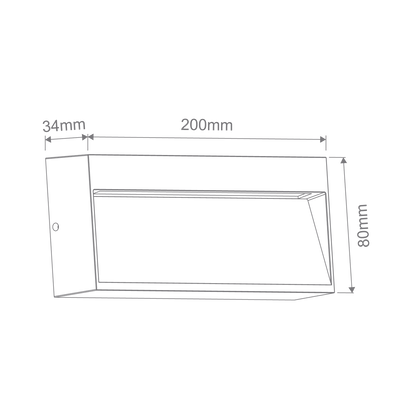 Domus Zeke Pro 8 - 8W LED Surface Mounted Wall / Step Light IP65 - Black or White - Mases LightingDomus Lighting