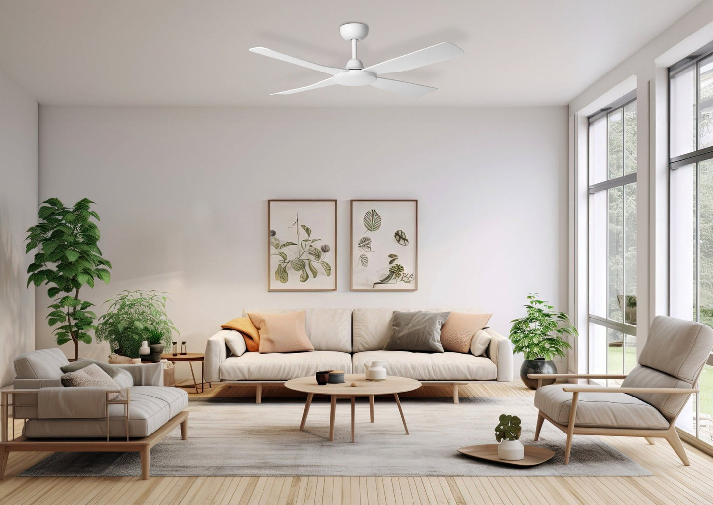 Eglo Aloha Smart DC Ceiling Fan White or Black | 48" or 52" | With light or Without light - Mases LightingEglo