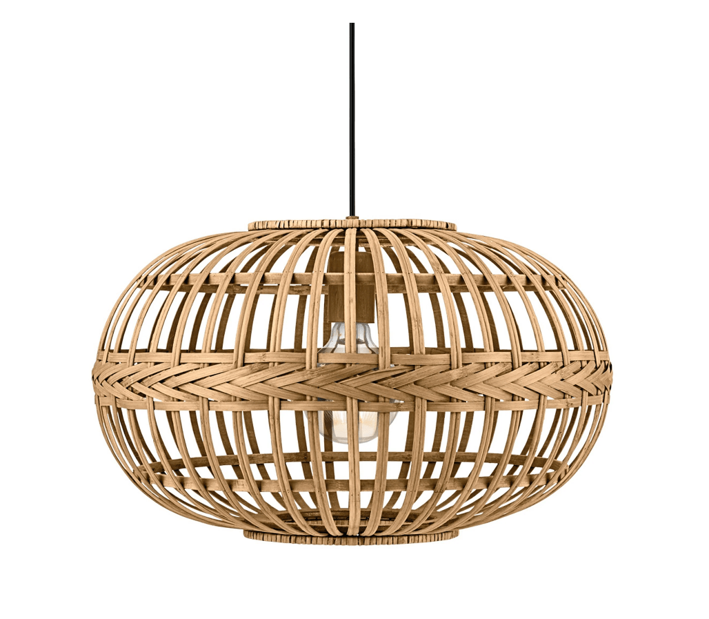 Eglo Amsfield 1 Light Pendant Brown & Brown 380mm