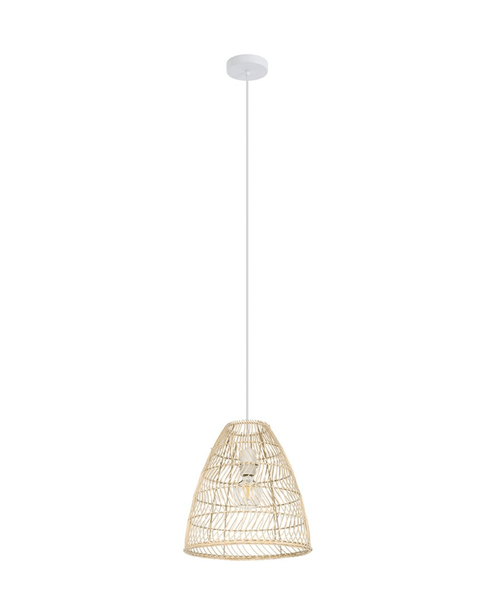 Eglo AYESGARTH PENDANT LIGHT 1X40W E27 CANE NATURAL 43866N - Mases LightingEglo