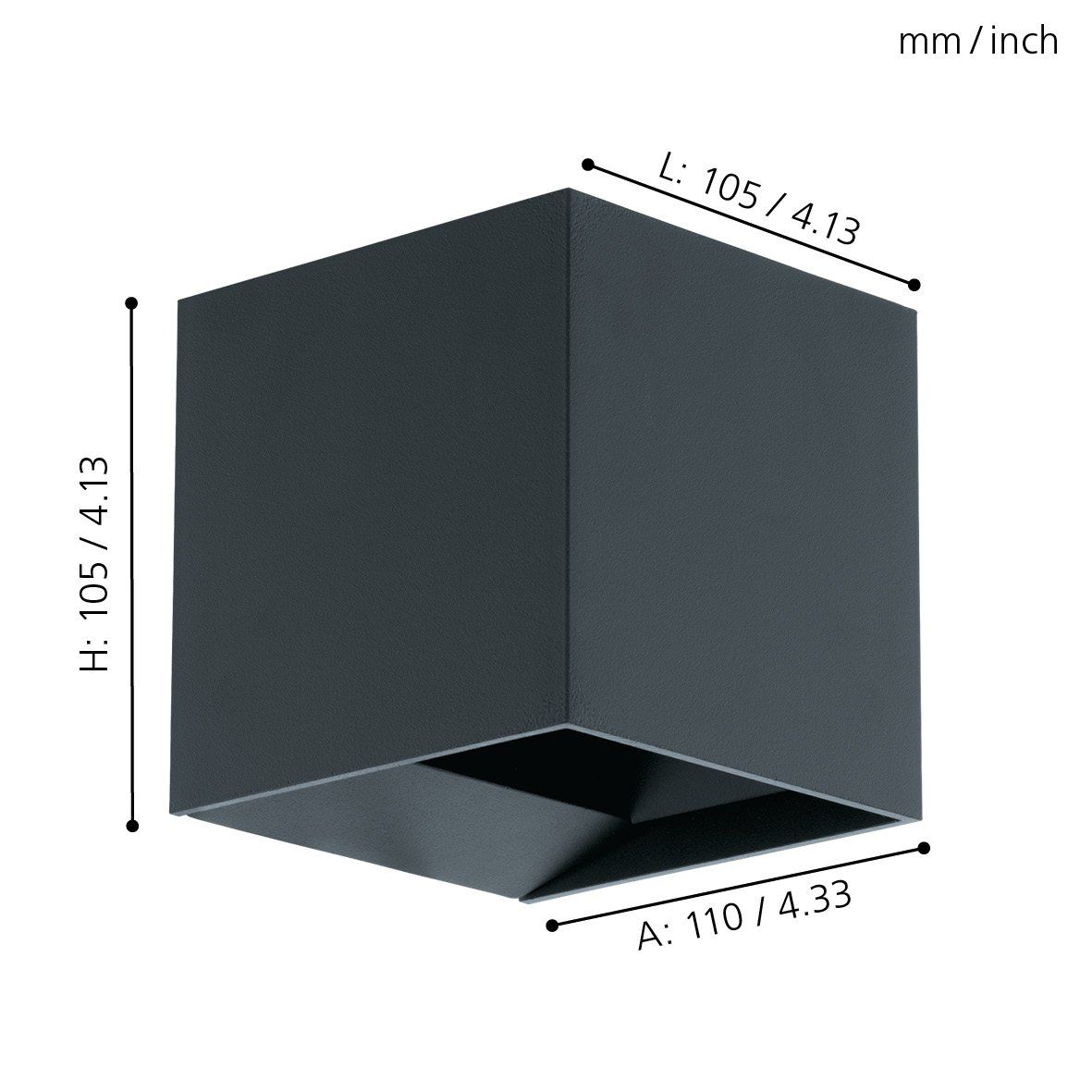 Eglo Calpino Wall Light Black - Mases LightingEglo